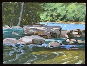 Ron Donoughe River Painting