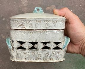 Jen Allen Blue Eyes Ceramic Box