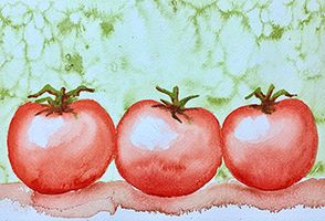 Dean Simpson Three Tomatoes Painting