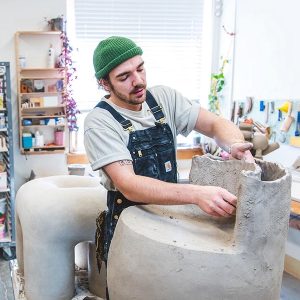 Austin Coudriet in his studio