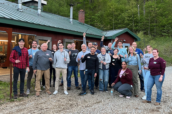 Group of veterans from May 2025 outside the blacksmithing studio
