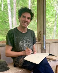Artist Mike Seymour at Touchstone during his spring residency