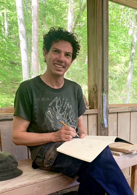 Artist Mike Seymour at Touchstone during his spring residency