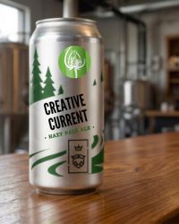 Creative current label - beer can
